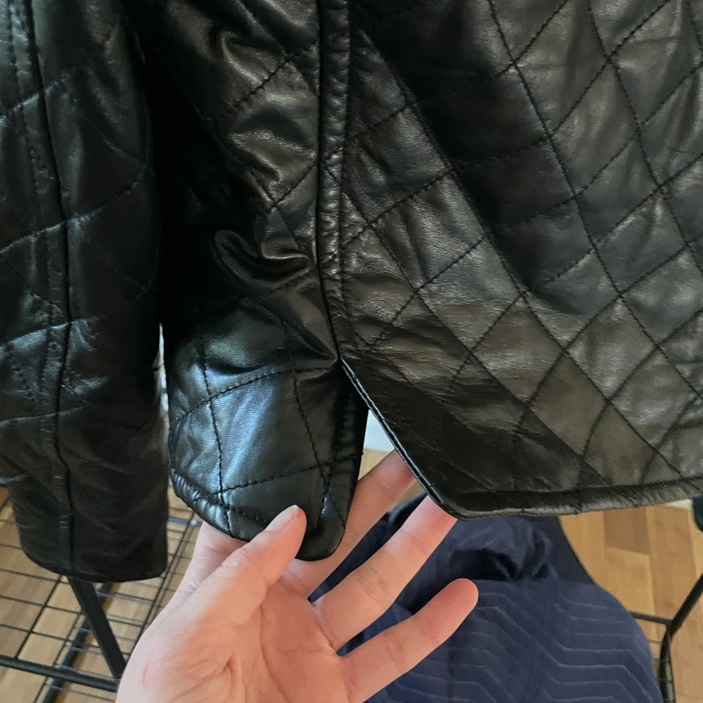 Aqua leather jacket - size 10 - Picture 5 of 6